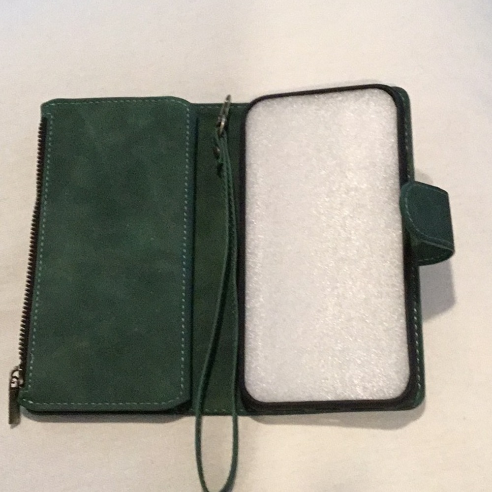 iPhone 11 wallet case. Green. New.
